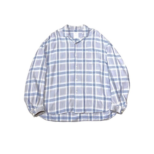 Name. - Flannel Check Open Collar Shirt (size-2) ¥14000+tax