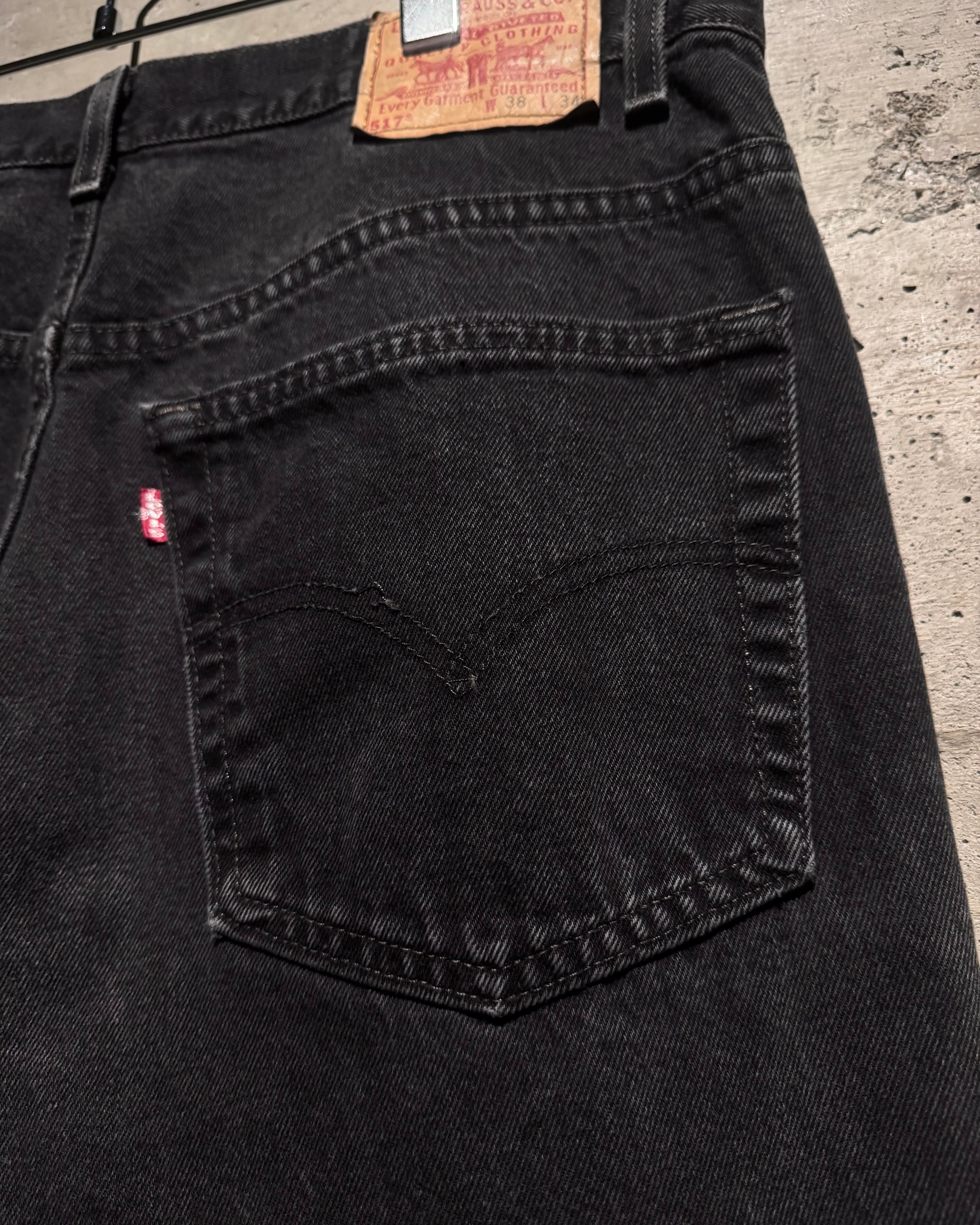パンツ archive Levi's 517 Black Flare Jeans Caka】90's “Levi's” 517 Vintage Black Flare Denim Pants | Caka