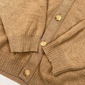LANDS' END ランズエンド Vネック 羊毛 ニット カーディガン M/ベージュ メンズ