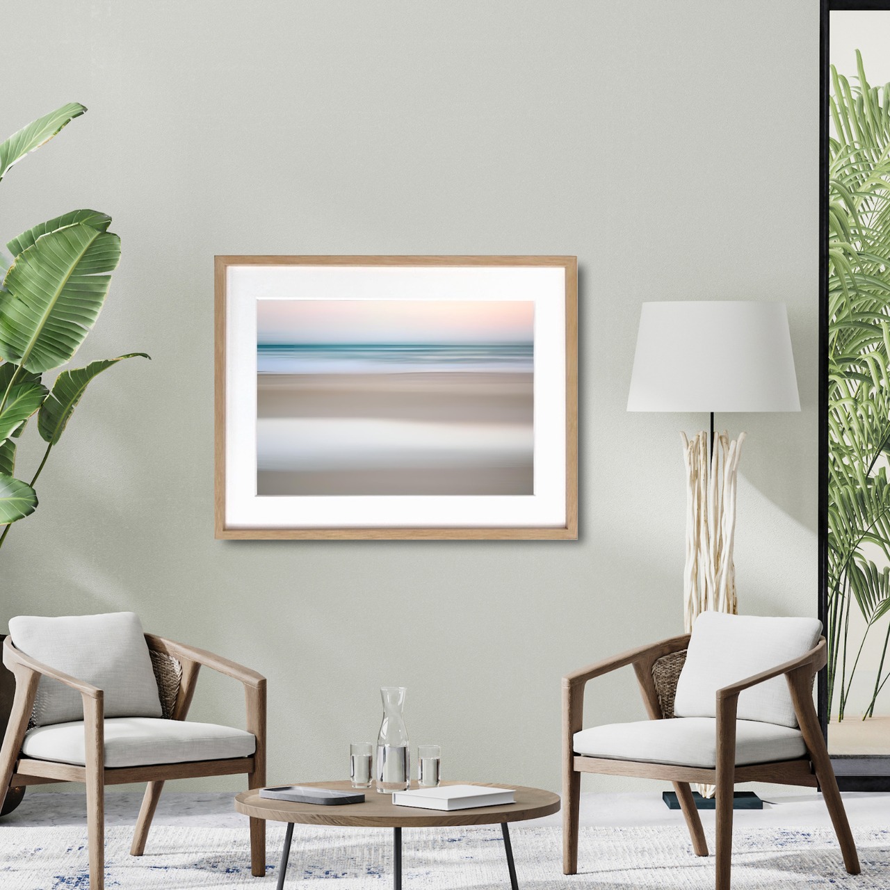 Sea of Fantasy Ⅱ｜幻想的な海景フォトアートポスター｜静寂と光が溶け合う癒しのブルートーンインテリアA3ポスター