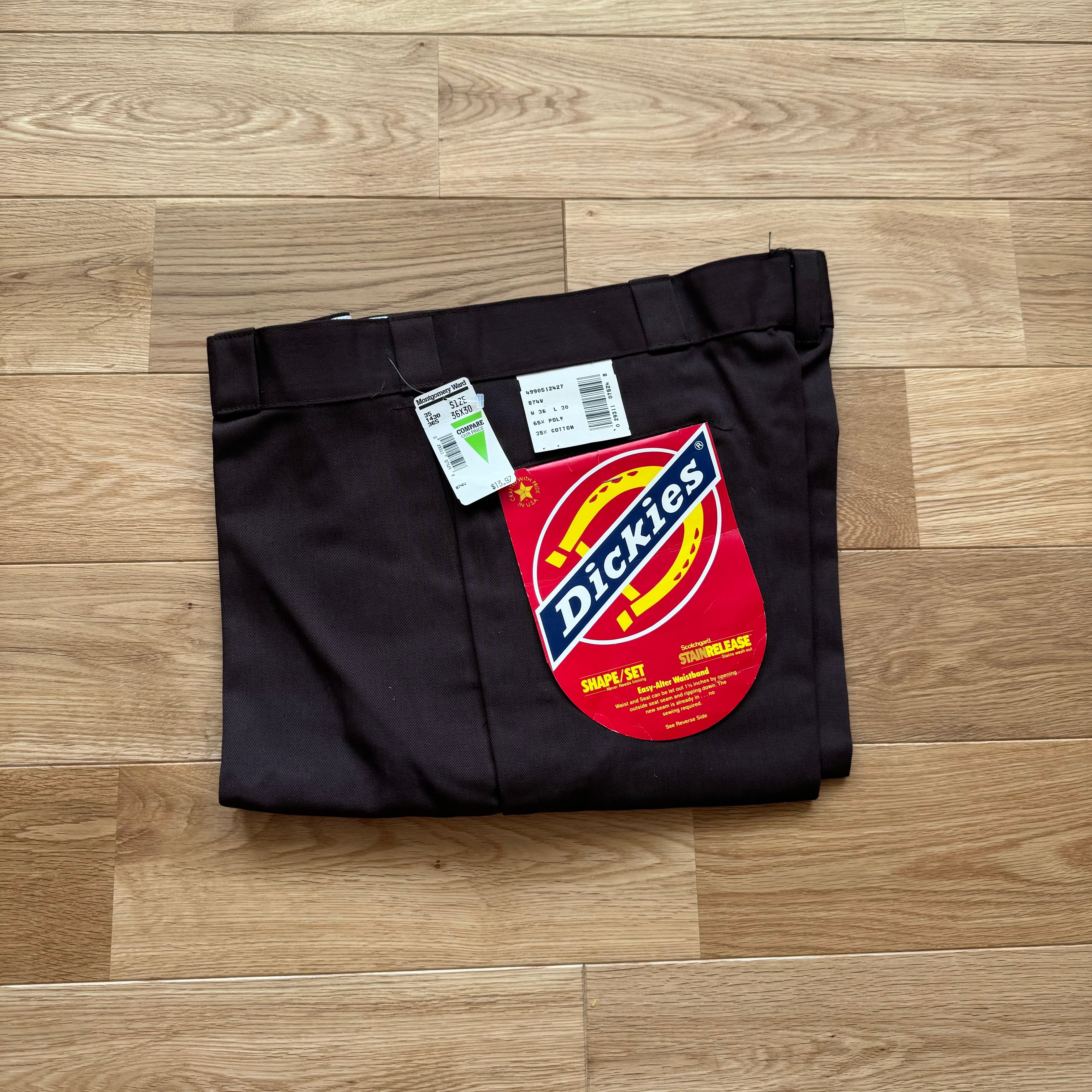 Circa 1990s Deadstock "Dickies 874V (Brown)" Vintage Work Pants/36