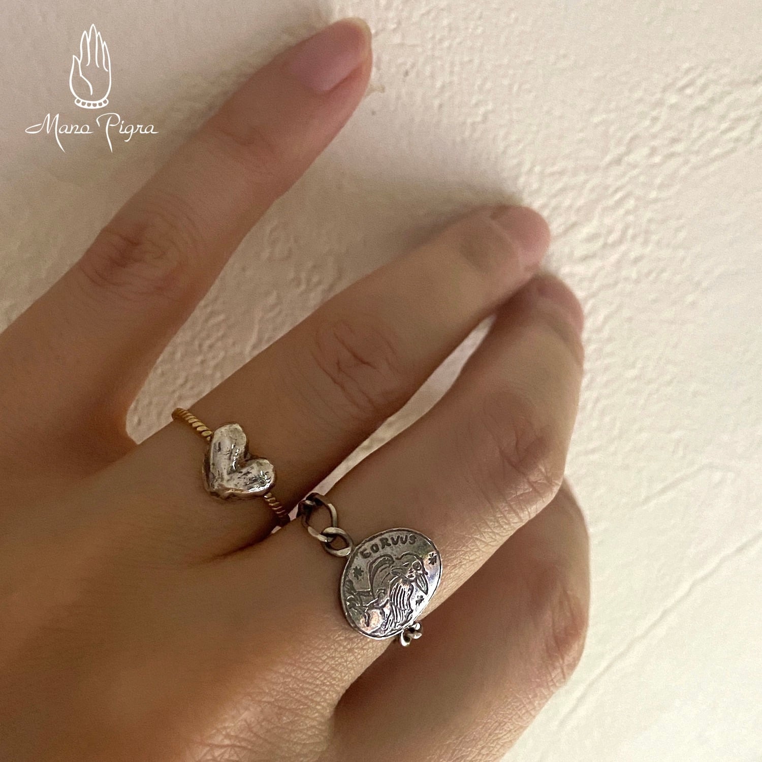 SV925 Etched Chain Ring -Corvus / シルバー製 エッチングチェーン