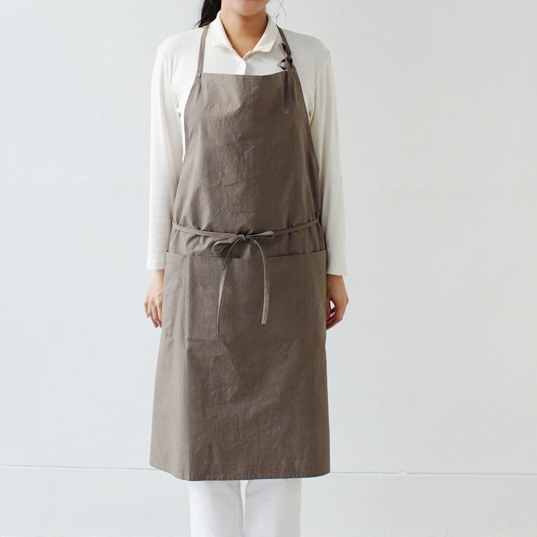 チムニーエプロン chimney apron / コットン cotton / brown・gray