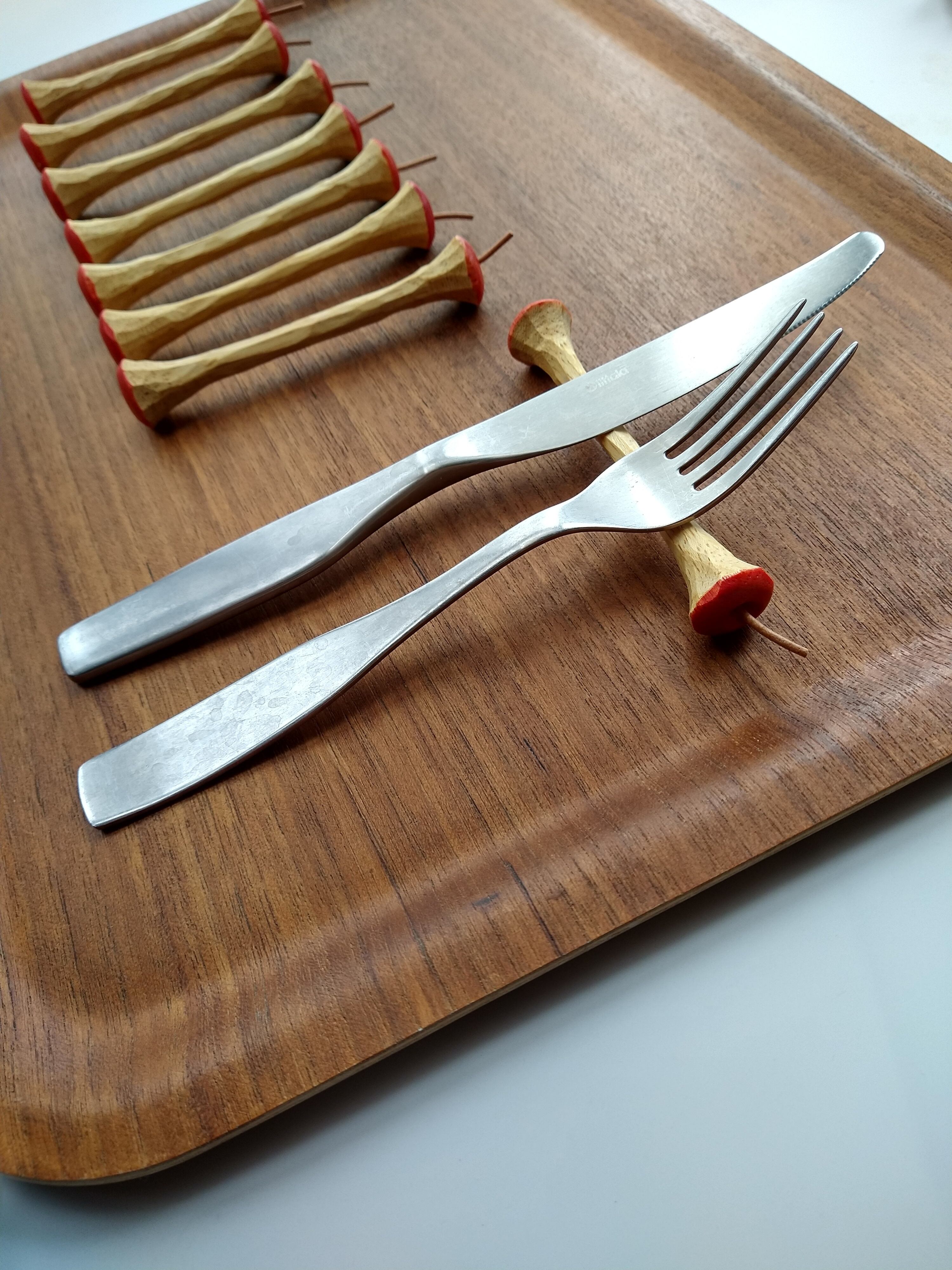 木製りんごの芯 カトラリーレスト 1個 | seki omocha