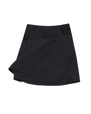 10/10予約発送 [OJOS] Airy Unbalanced Wrap Skirt / Black 正規品 韓国ブランド 韓国通販 韓国代行 韓国ファッション オホス