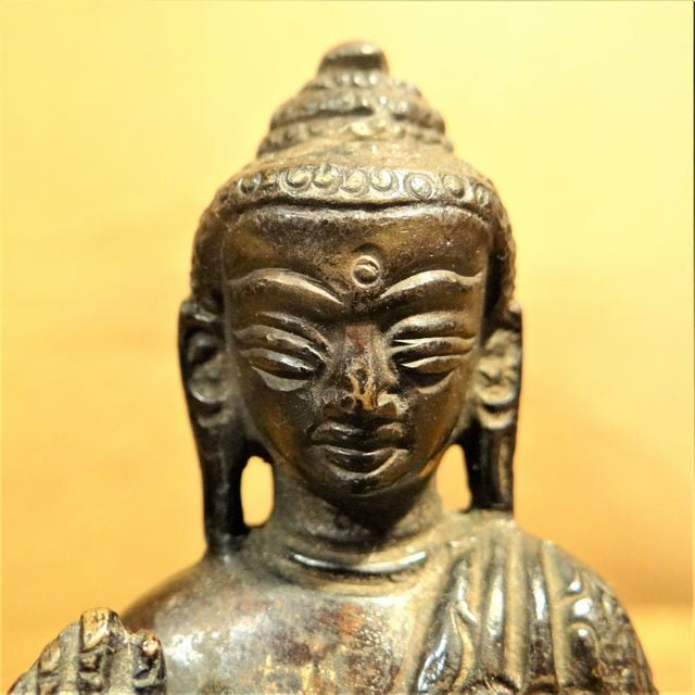 仏陀 仏像 神様像 ブラス 真鍮 像 チベット 仏教 ミニチュア ネパール 置物 オブジェ 新生活
