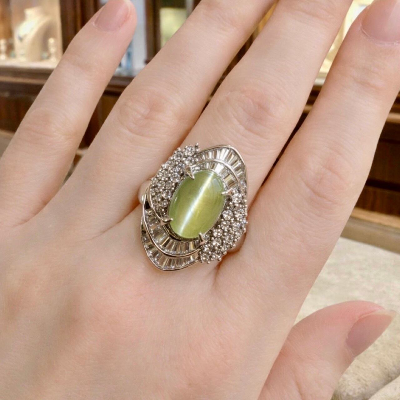 山形県天童市さとう質店】STAR JEWELRY Pt950サファイアリング