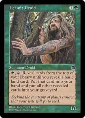 MTG　《隠遁ドルイド/Hermit Druid(STH)》　英語