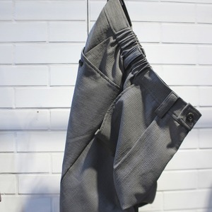 Garage.U.W DotairRStretch  SHIRRING TROUSERS ASH GREY