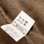 FONCE フォンセ 毛(たぬき)混 ロング シャギー ニットカーディガン  /ベージュブラウン系 レディース