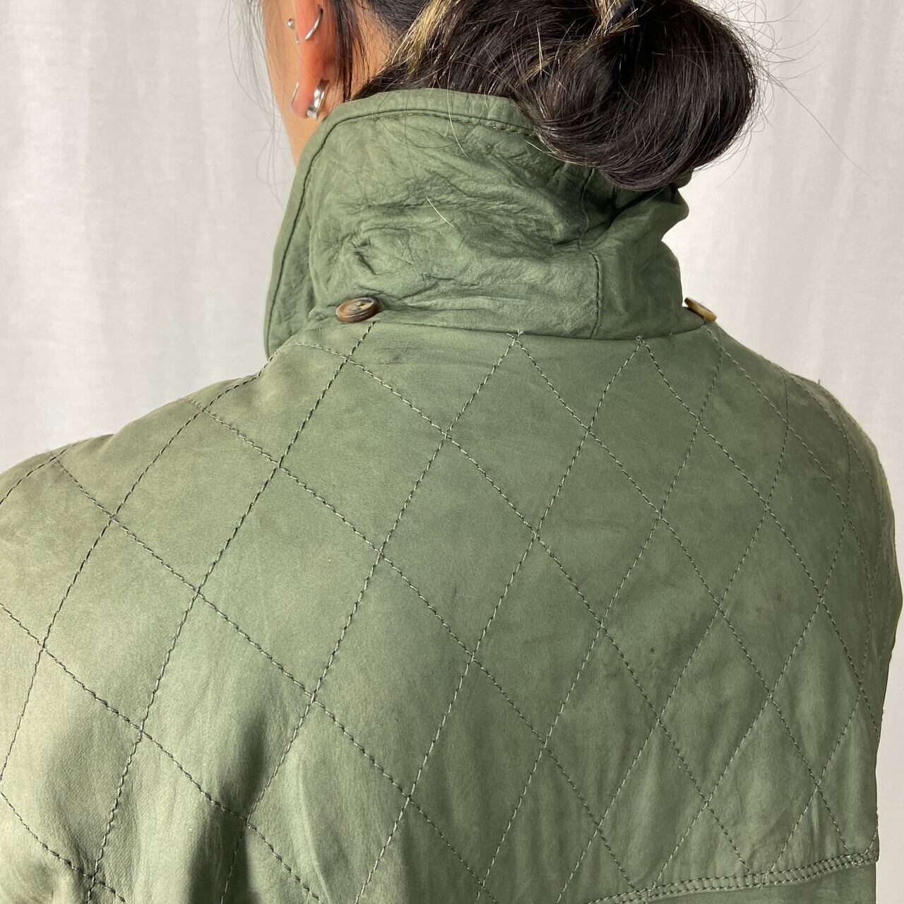 BALLY ヌバック レザーダッフルコート メンズL相当 古着 ハーフコート