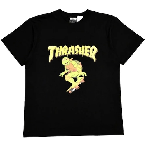 THRASHER(スラッシャー) TURTLES S/S TEE タートルズ Tシャツ ブラック THTUR-ST002
