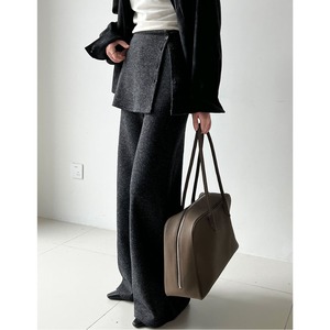 layered flare pants　J00257