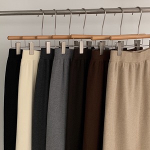 フリンジ スリット リブニット スカート 10250