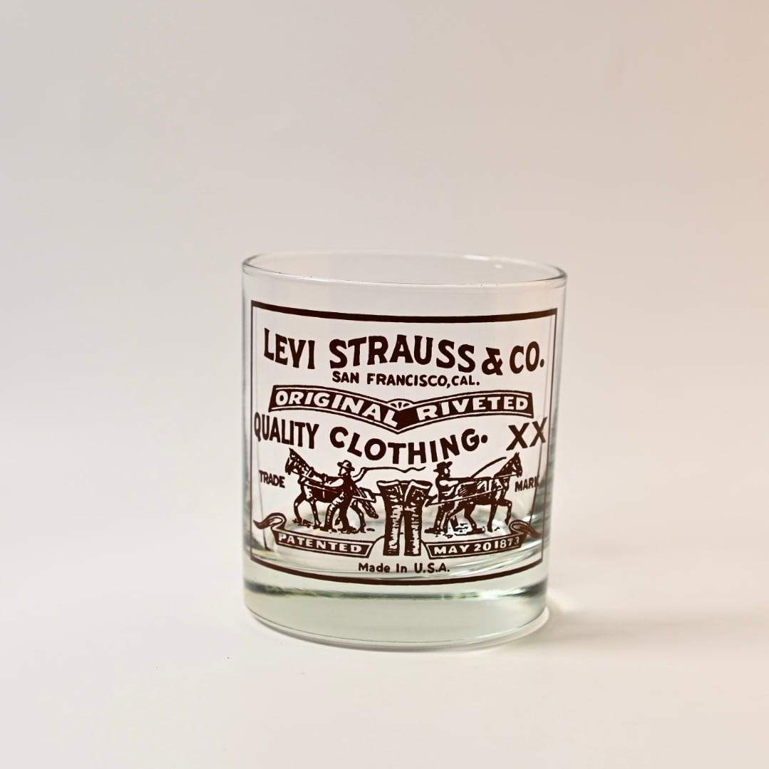 80s Levi's 2 Horse Whiskey Glass NOS | Button Works Store ボタン