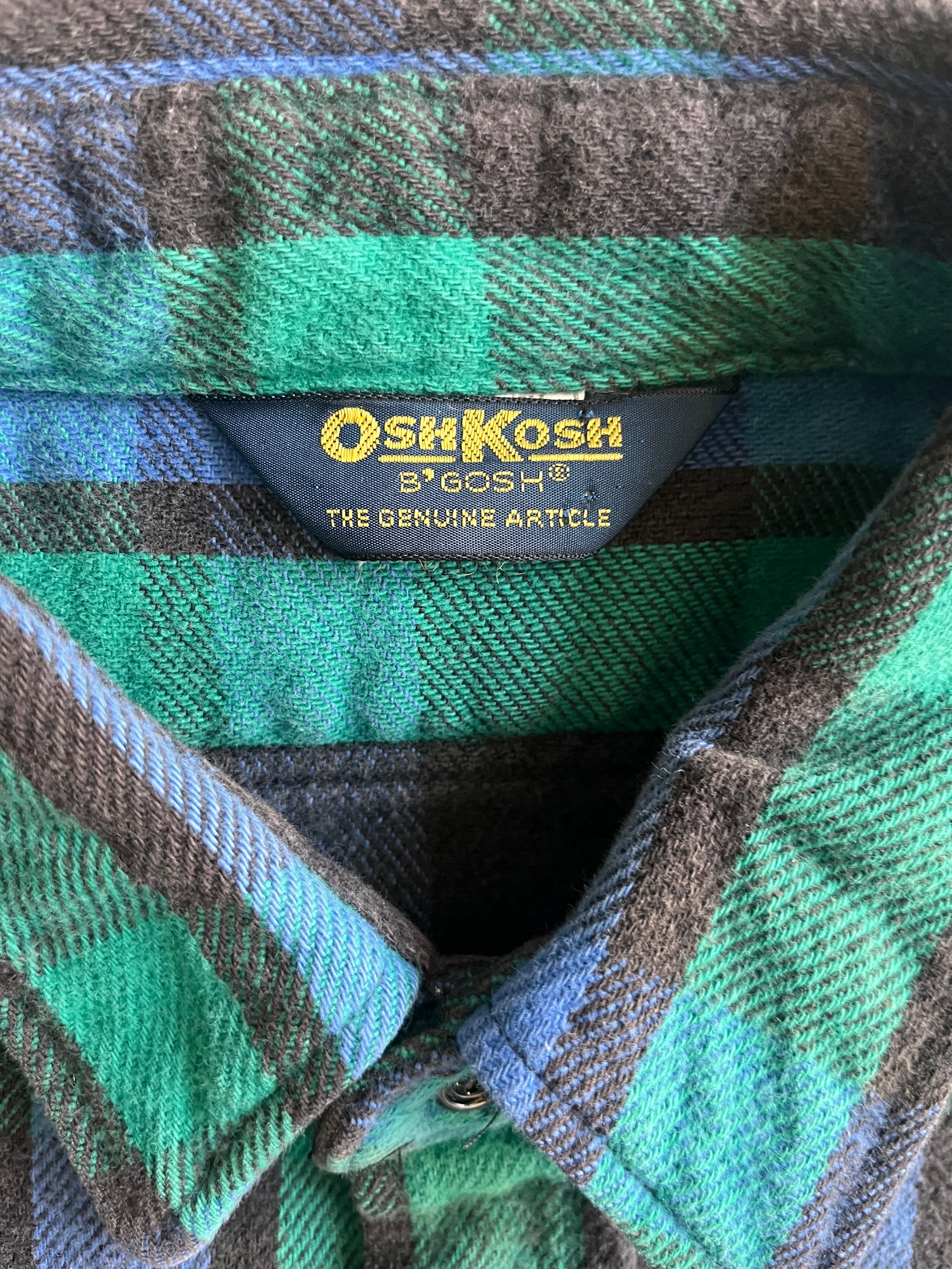 1980s OSH KOSH Flannel Shirts Made in USA XL G596 | ROGER'S used