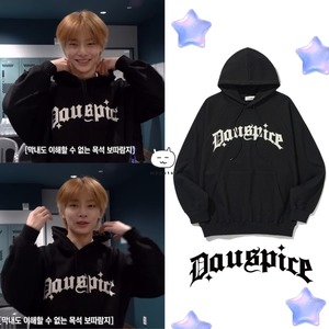 ★Stray Kids アイエン 着用！！【Dauspice】Logo Hoodie Black