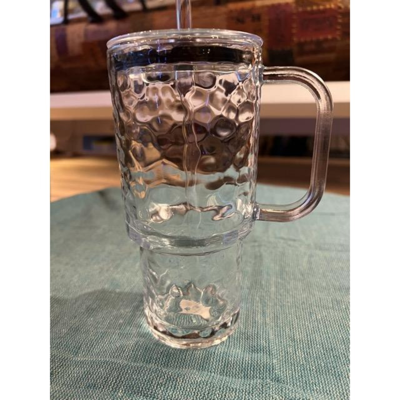 TOPANGA KITCHEN　Glass Tumbler 2Type　ガラスタンブラー　2種　ストロー付き　蓋付き　タンブラー