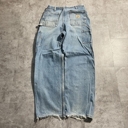 USA製 デニム ダブルニー Carhartt B07 DNM 38×34 詳細写真3