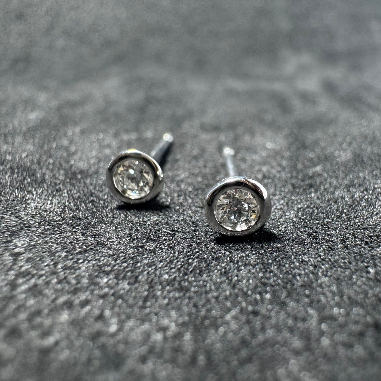 【保証書付】Pt900 ダイヤモンド 一粒ピアス 刻印0.10 Pt900 0.10ct 一粒 ダイヤモンド フクリン ピアス | カオキ | 日本最大