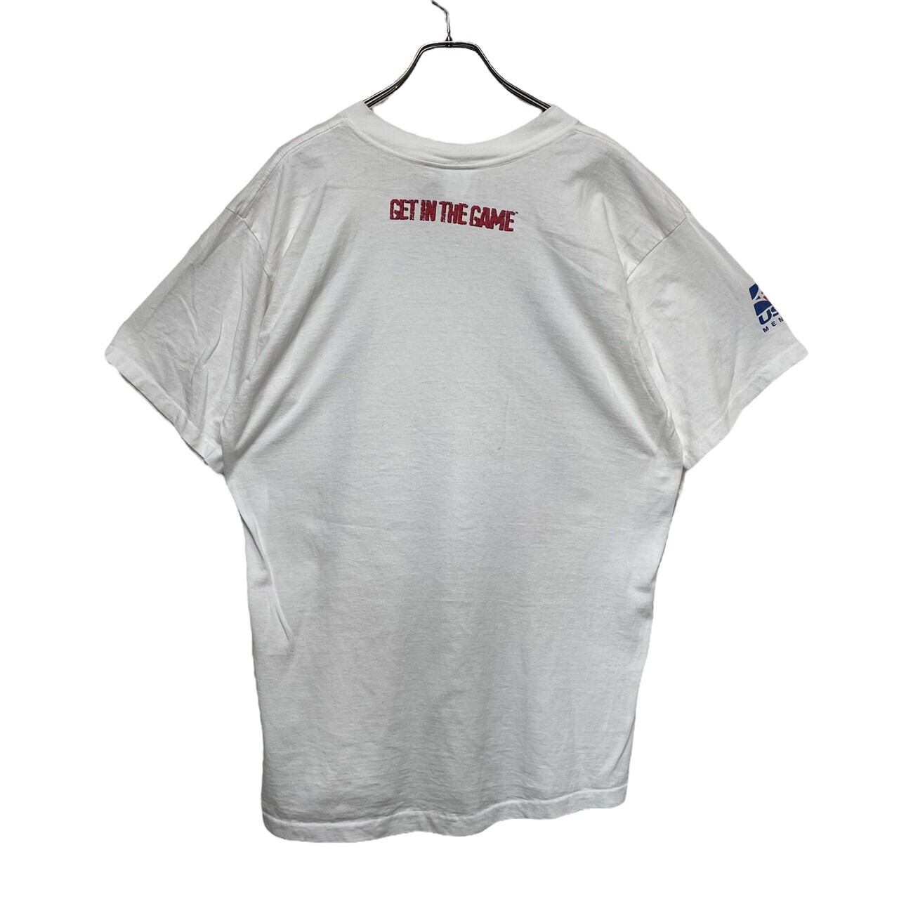 Made in USA両面プリントUSTA 半袖Tシャツ XL コットン