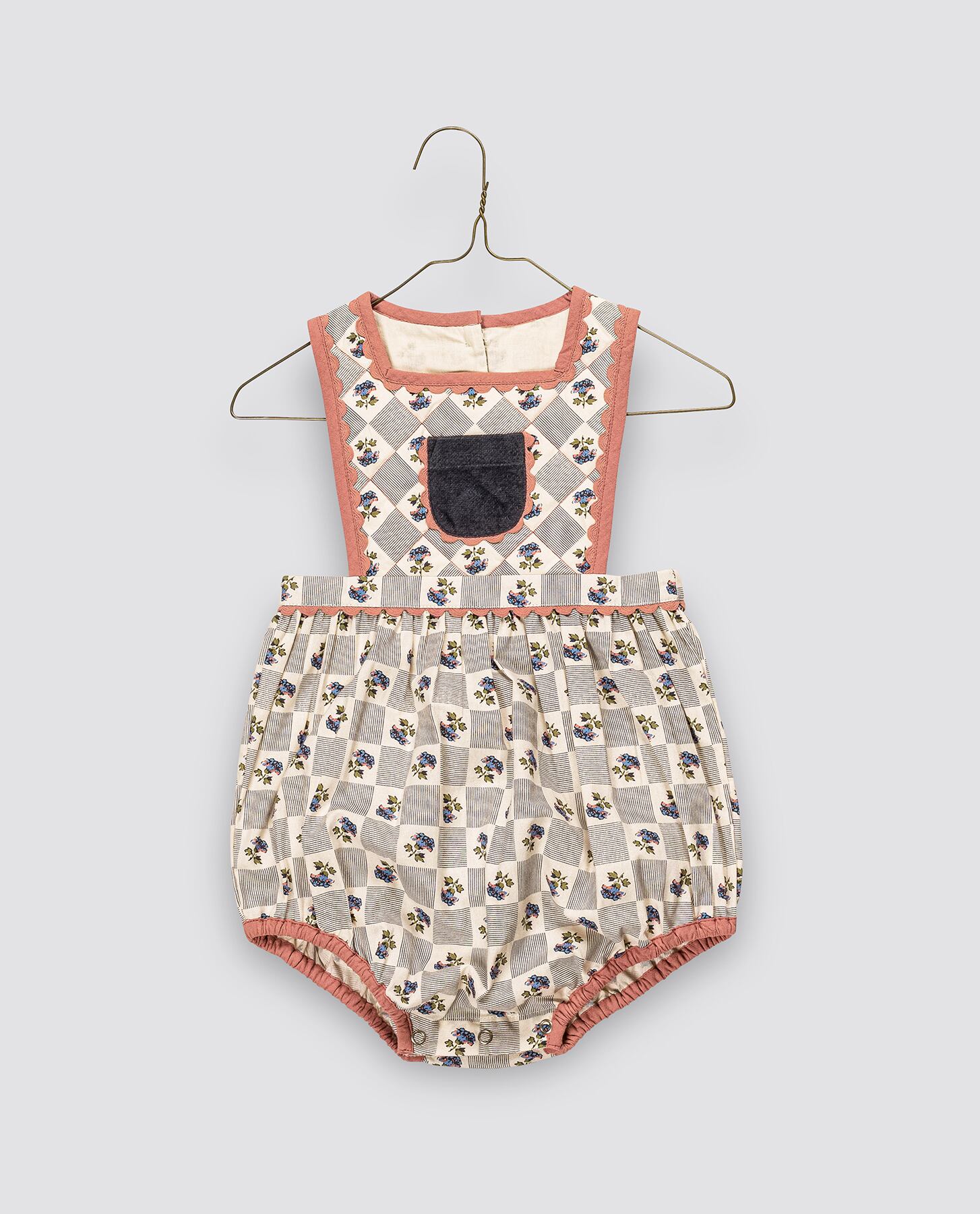 送料無料 Little Cotton Clothes/Quilted Dhalia Romper Papier Floral