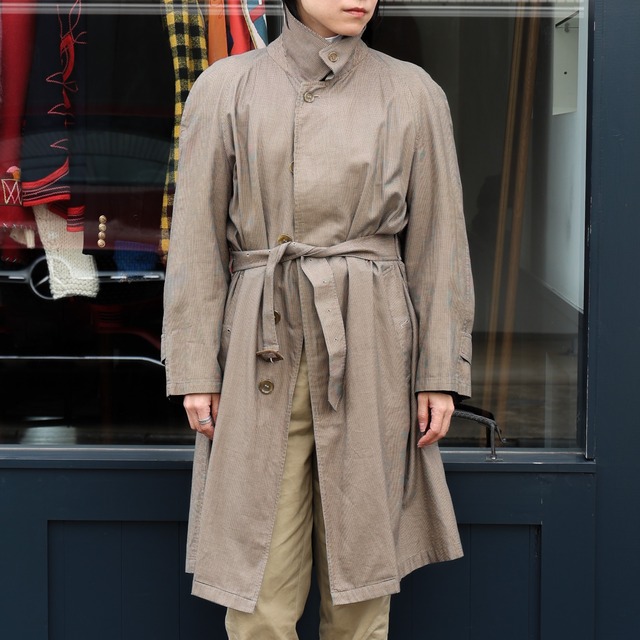 70~80s Burberrys Houndstooth Two Piece Sleeve Balmacaan Coat