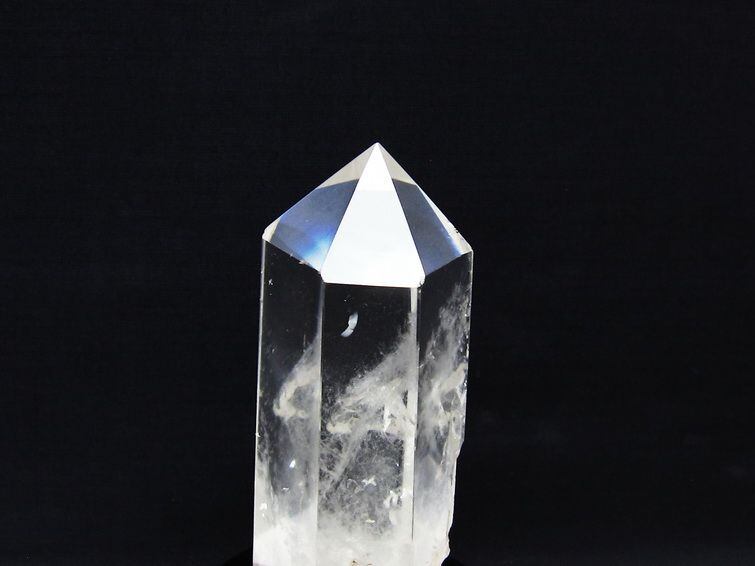水晶 ポイント 約270g 置物 パワーストーン 台座付 【2-w】 水晶 六角柱 水晶 ポイント 原石 置物 台座付属 一点物 152-4608