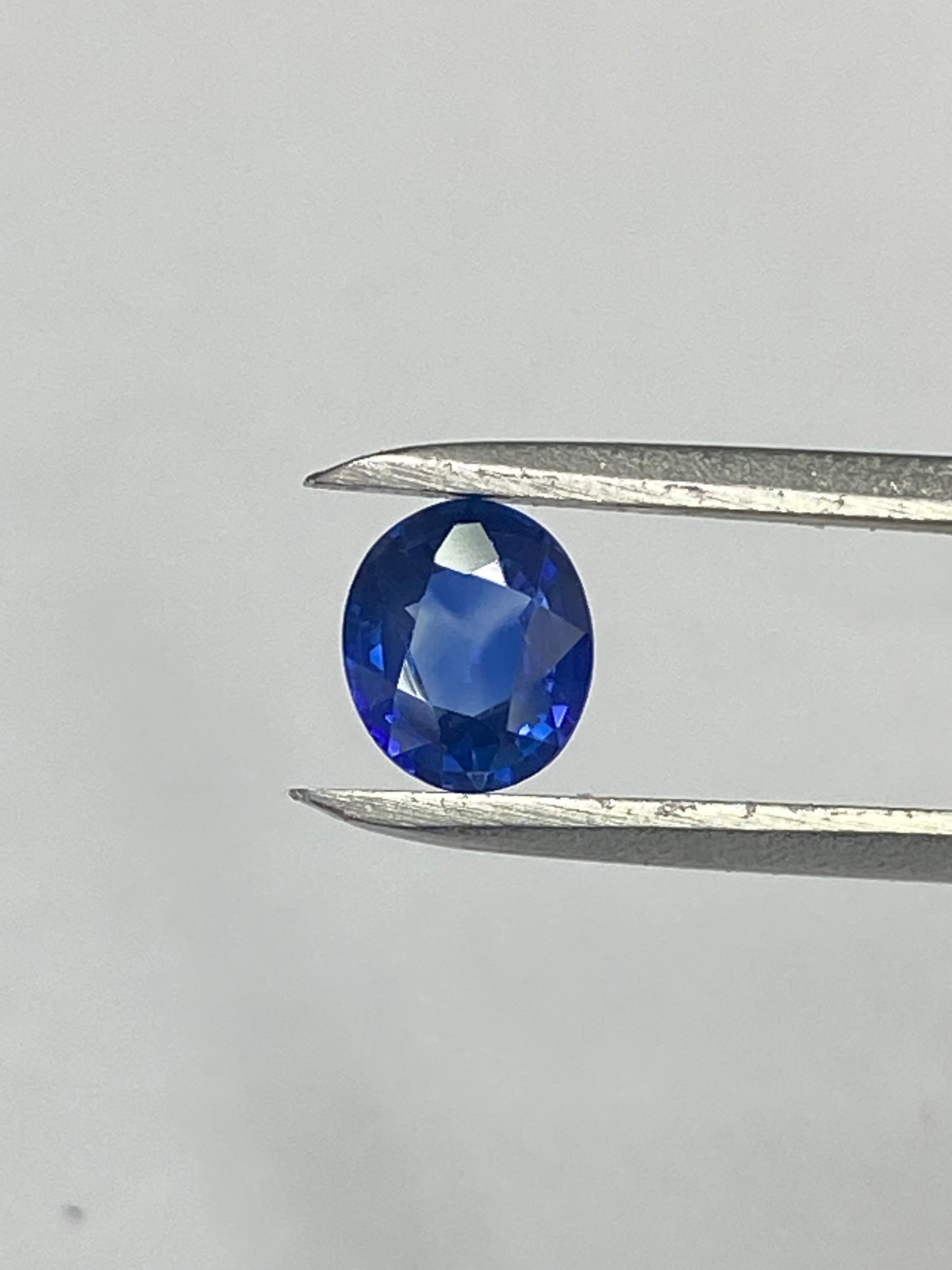 コーンフラワー　ブルーサファイア　AIGS鑑別付き　イヤリング用ペア　0.75ct/0.77ct