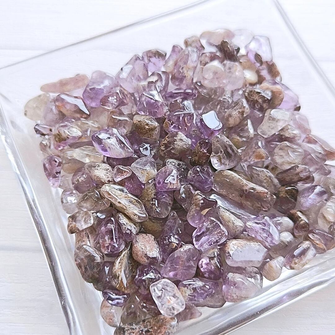 希少!ガーデンアメジスト (30g) 庭園紫水晶 天然石さざれ石 穴無しチップ