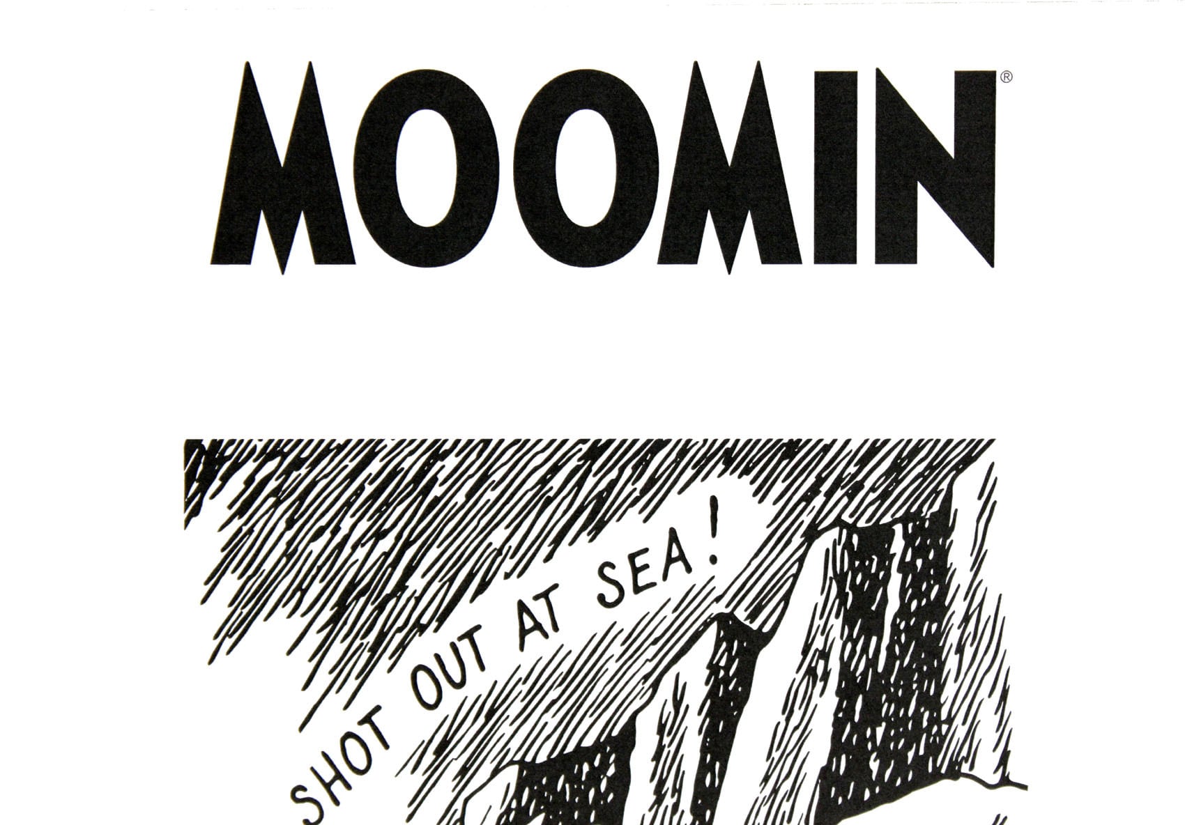 ムーミン 北欧 Postery 「海上の銃撃」送料無料 フレーム 展示用フック付アートポスター 絵画 インテリア アート