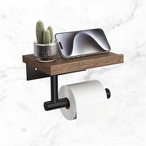 トイレットペーパーホルダー 木製 携帯置き付き トイレットペーパーカバー ティッシュホルダー おしゃれ