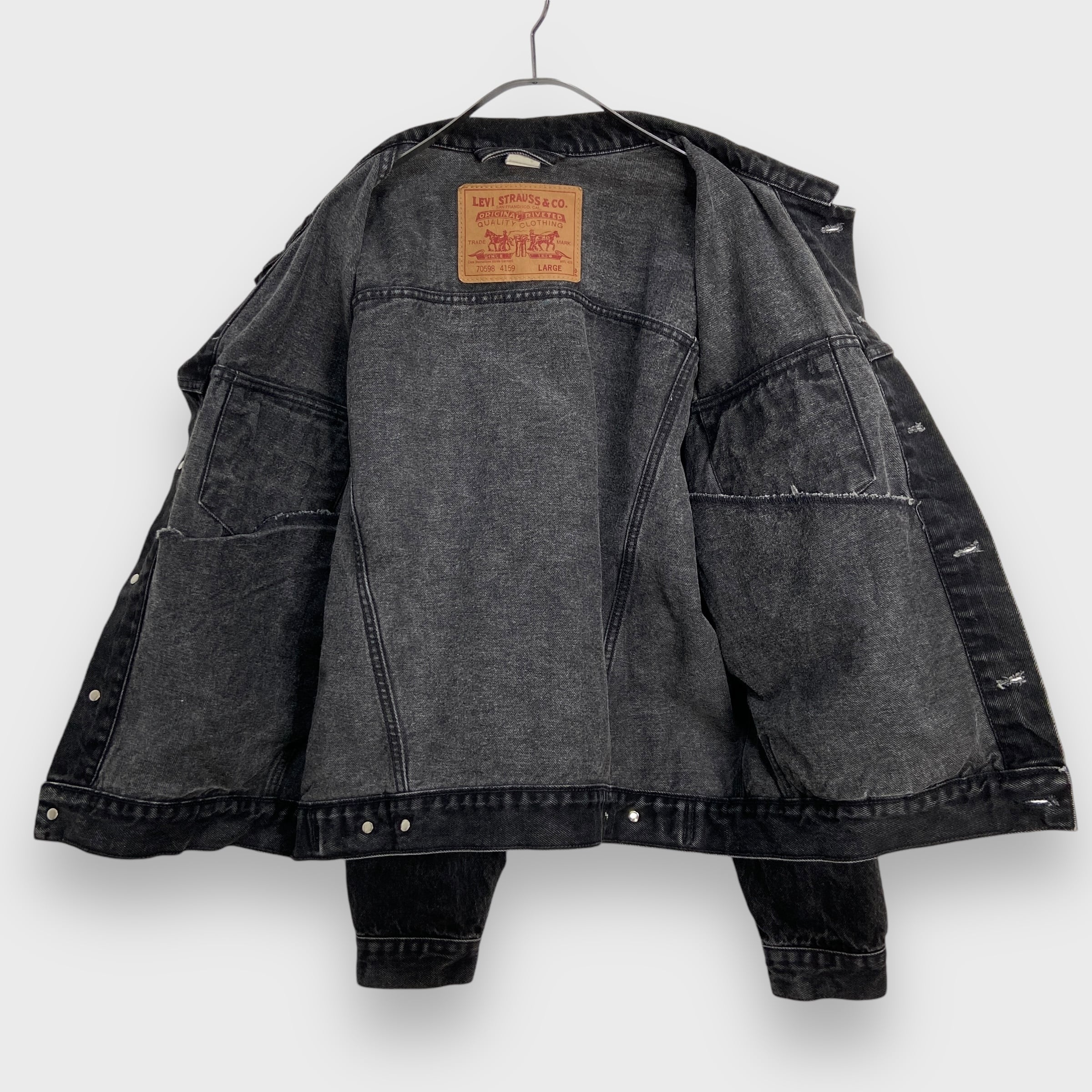 90s リーバイス 70598 ブラックデニムGジャン デニムジャケット 90s リーバイス 70598 ブラックデニムGジャン デニムジャケット