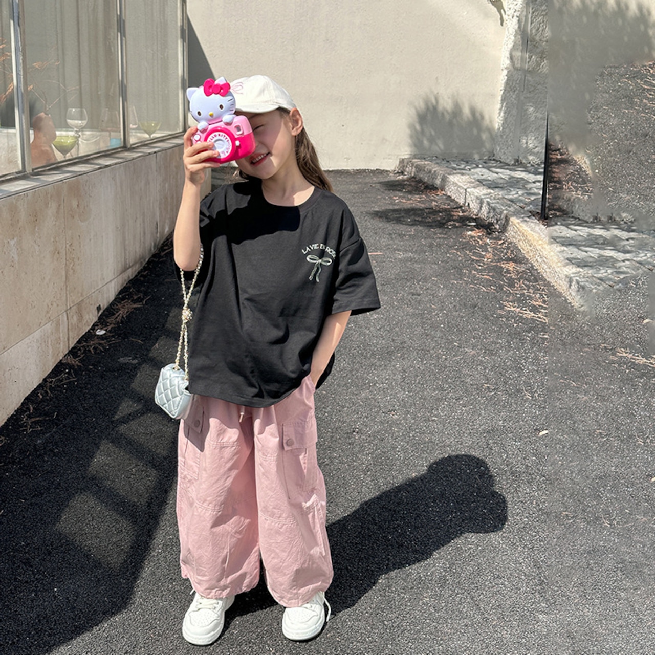 夏ビッグ蝶結びデザインTシャツ