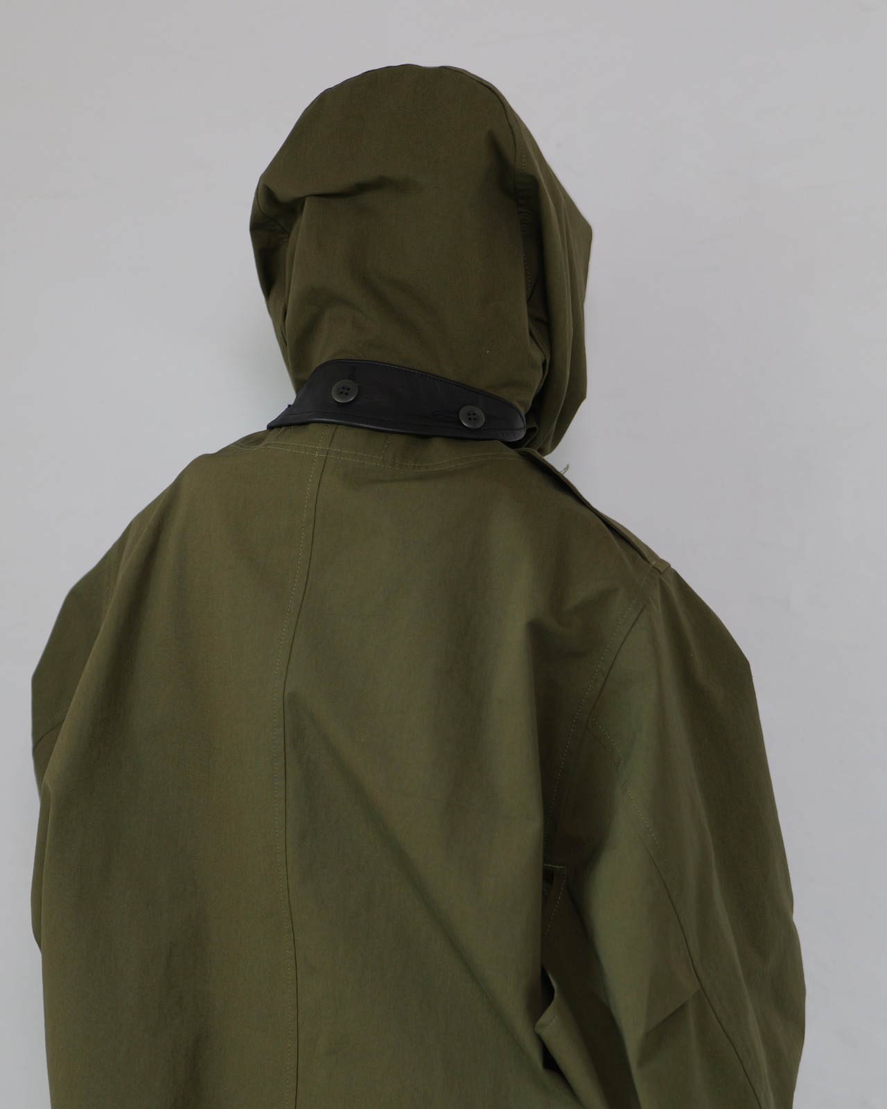 i’m here - Haoli Military Jacket :Khaki|フードストールドッキング/2WAY/ウェザークロス 入荷予定:2026.01.17(M 1点)