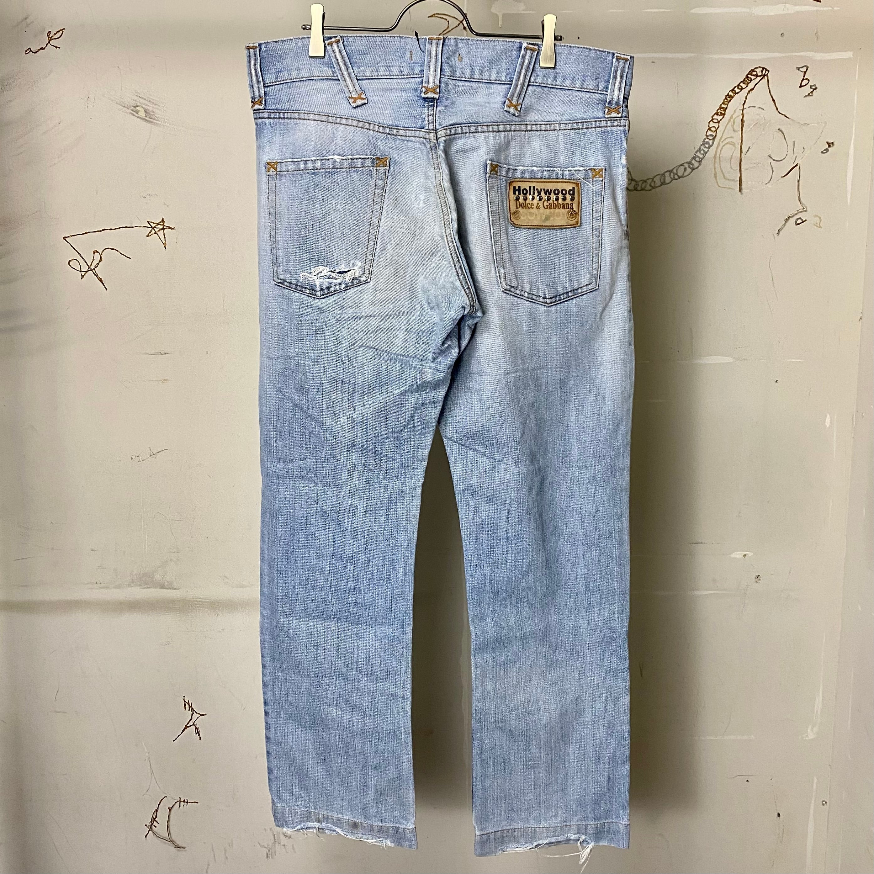 h*h様 DOLCE&GABBANA ダメージデニム Hollywood cow DOLCE&GABBANA crush denim pants “Hollywood COWBOY” | NOIR ONLINE