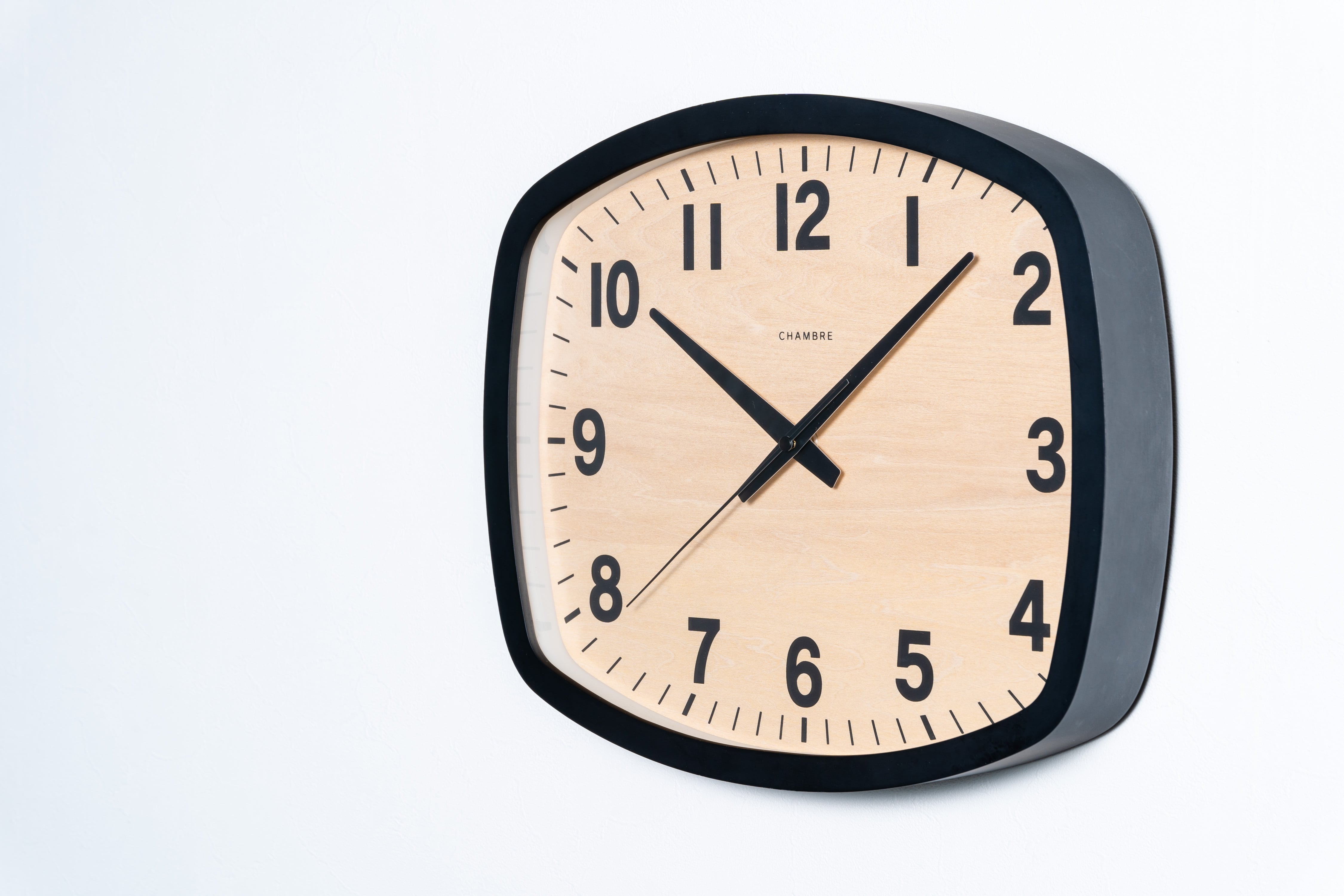 電波時計 R-SQUARE CLOCK BLACK | シャンブル【CHAMBRE】byインターゼロ