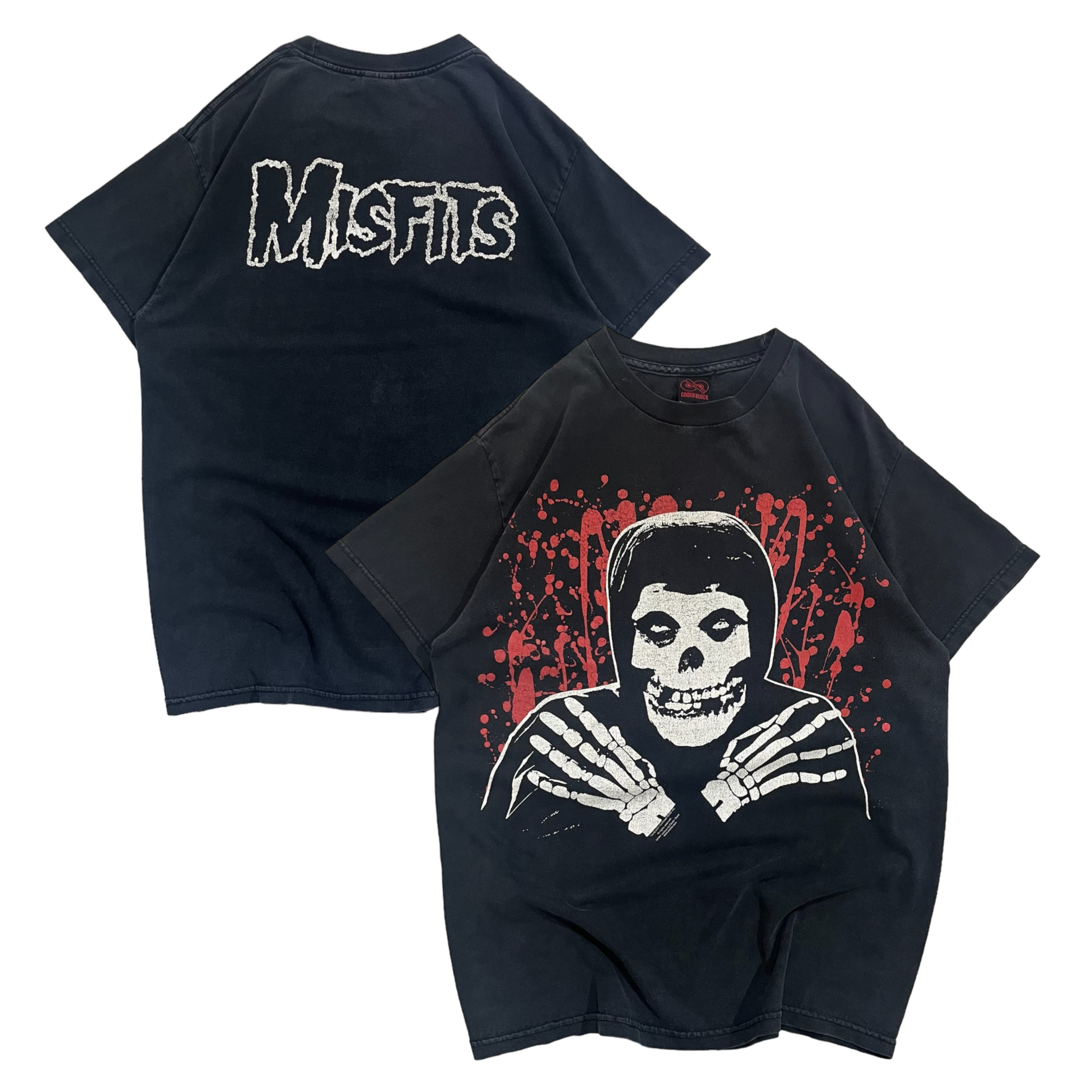 [希少]90’s MISFITS ミスフィッツ Tシャツ XL 黒 両面