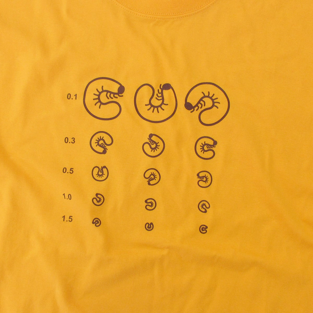 おもしろ 視力検査ができる Tシャツ os01 カブトムシ クワガタ 幼虫 おもしろ tシャツ 昆虫