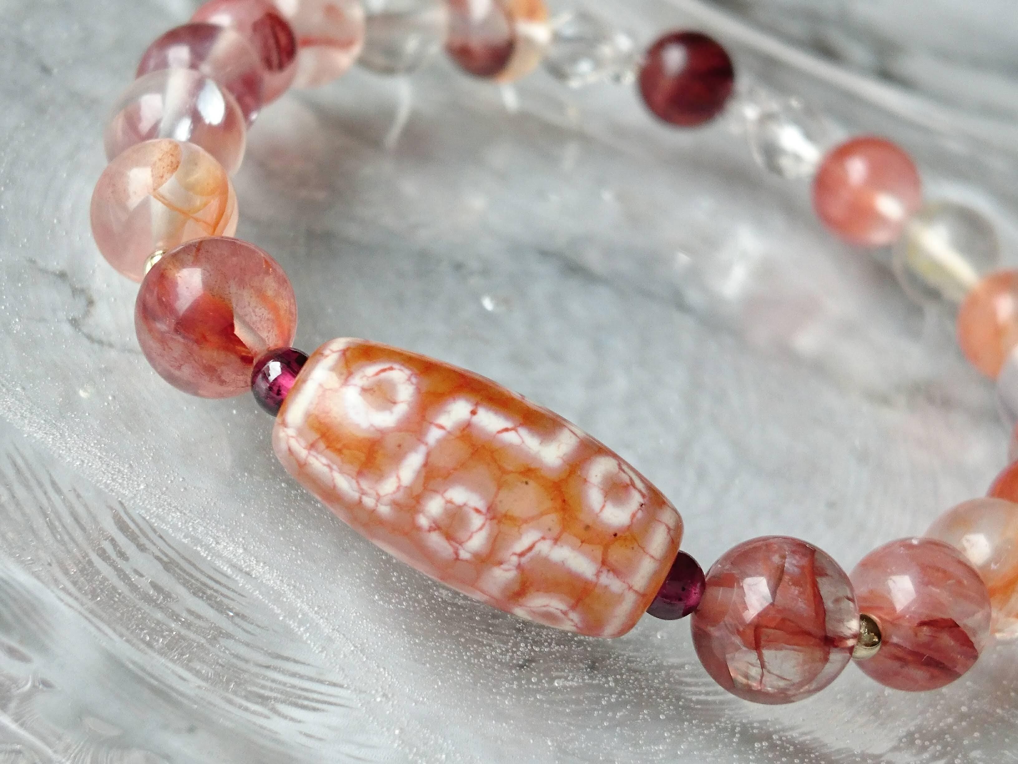 極上✨橙玉髄✨龍眼天珠