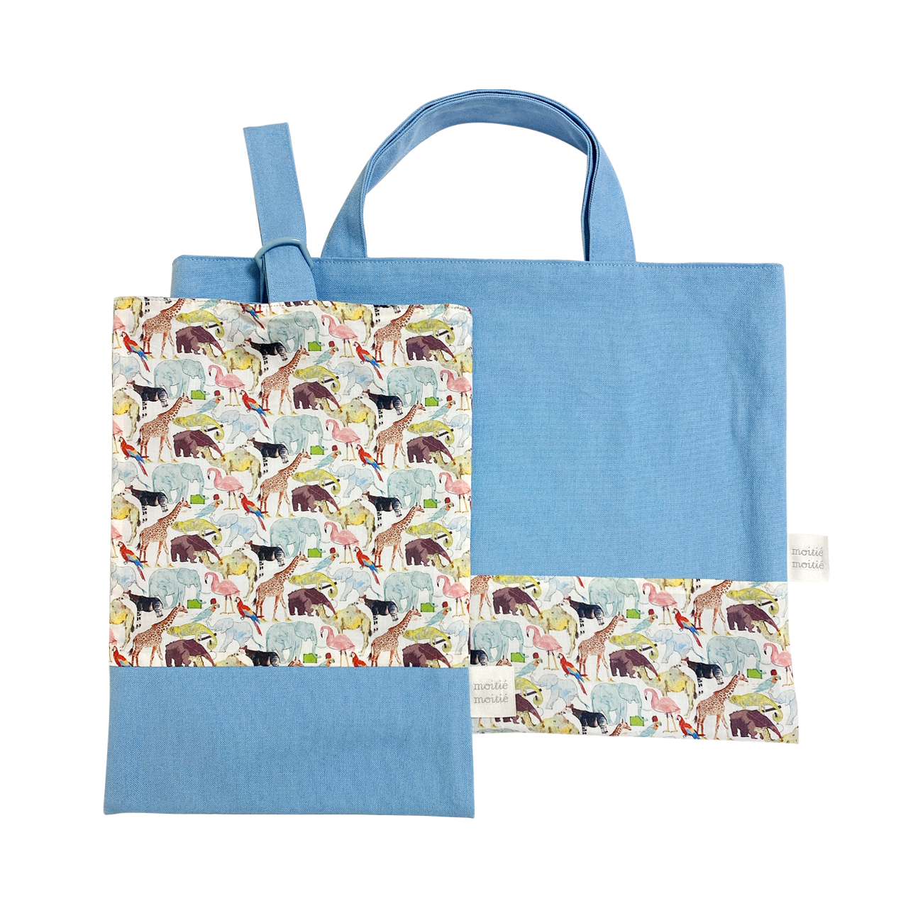 リバティ NEW水色アニマル 入園、入学セット