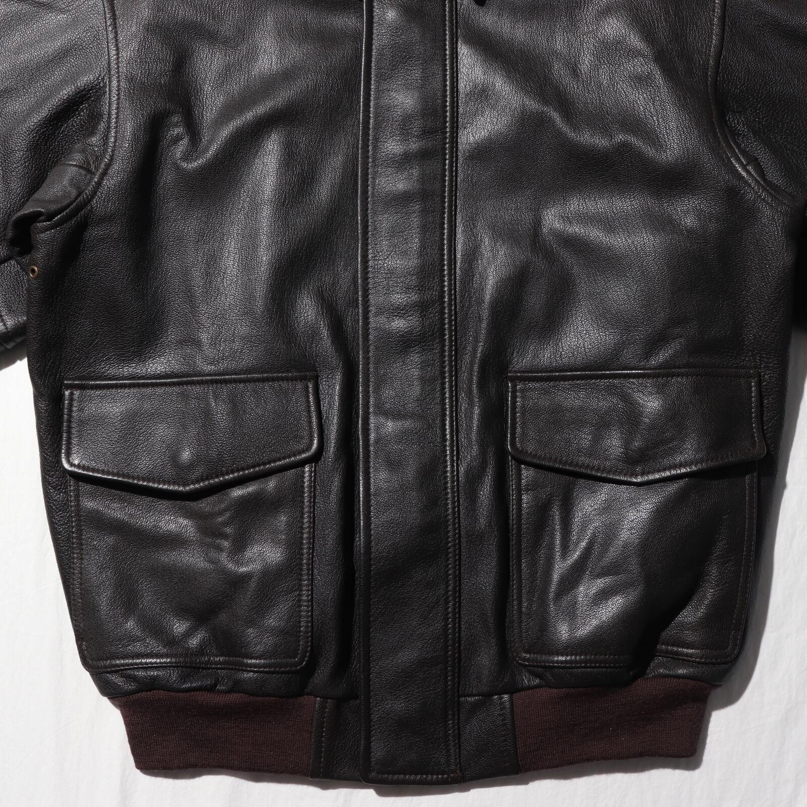 優良皮革 L エルエルビーン A-2 レザージャケット L.L.Bean 山羊革 