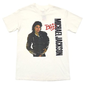 80'S MICHAEL JACKSON マイケルジャクソン BAD ヴィンテージTシャツ 【S】 @AAE1053