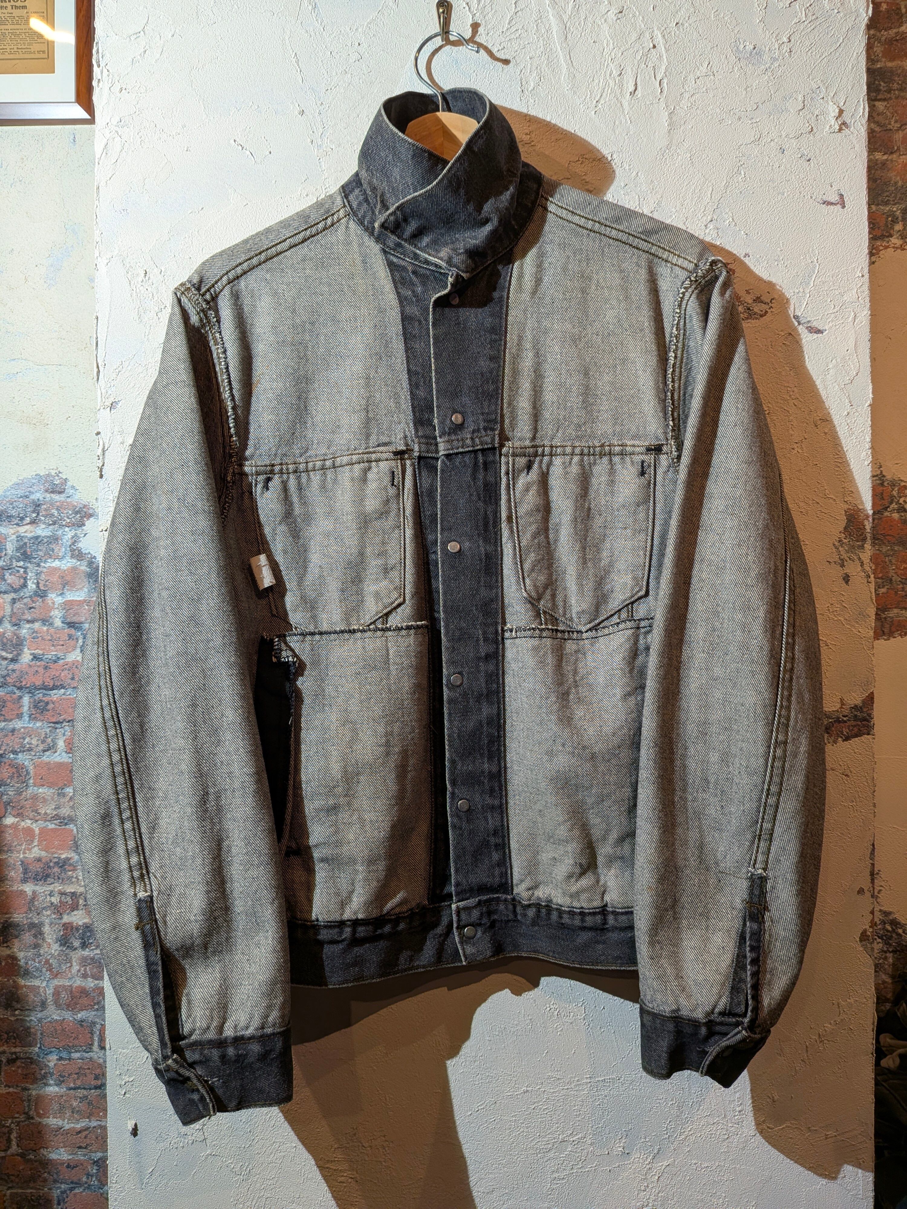 80s Levi's ブラックデニムジャケット 先染め USA製 オレンジタブ ow13
