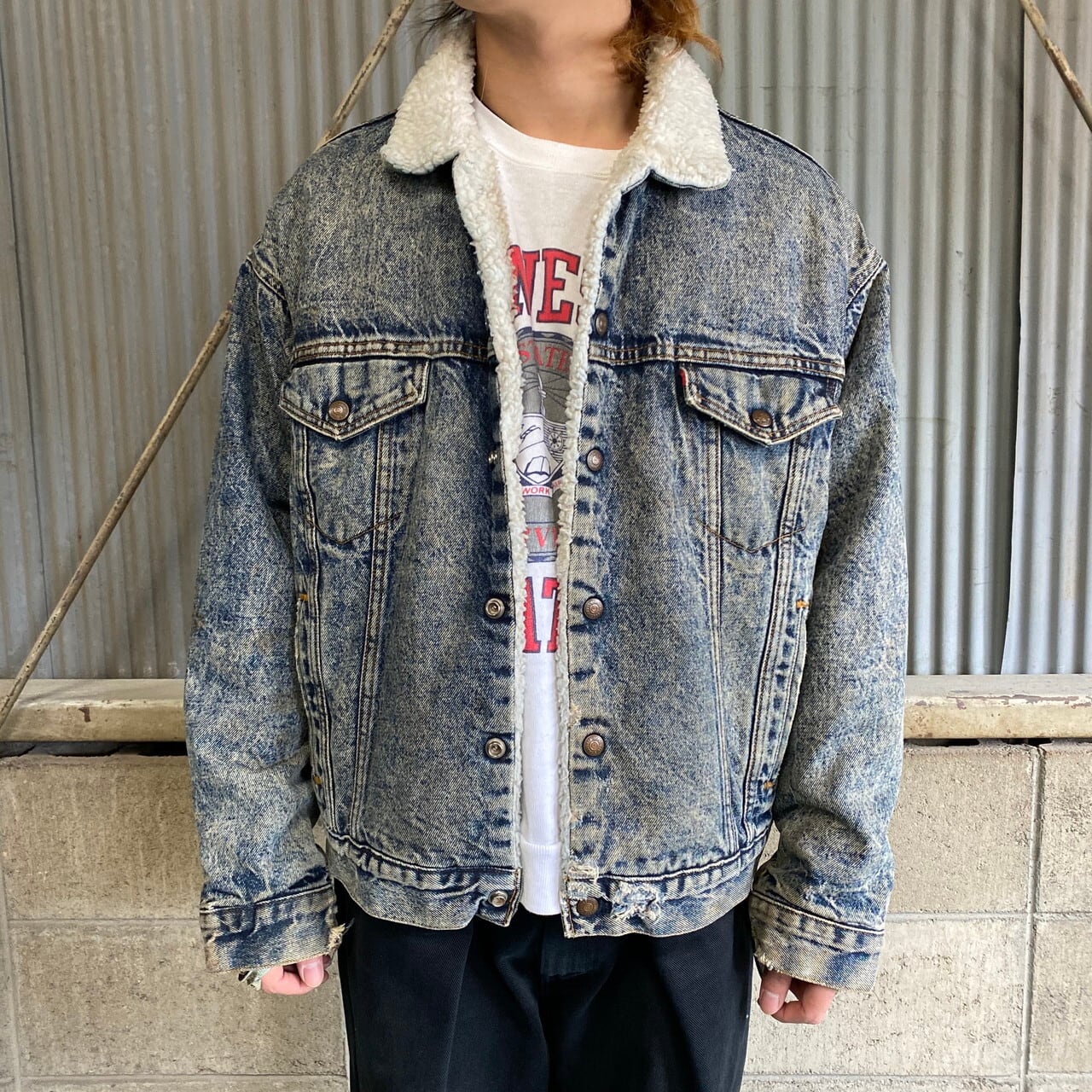 80年代 ビンテージ リーバイス デニムボアジャケット メンズL 古着 80s Levi's ヴィンテージ 【デニムジャケット】【VTG】 |  cave 古着屋【公式】古着通販サイト