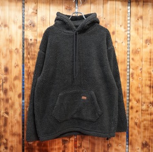 90s ralphlauren ボア パーカー　M/ブラック　ラルフローレン　フリース