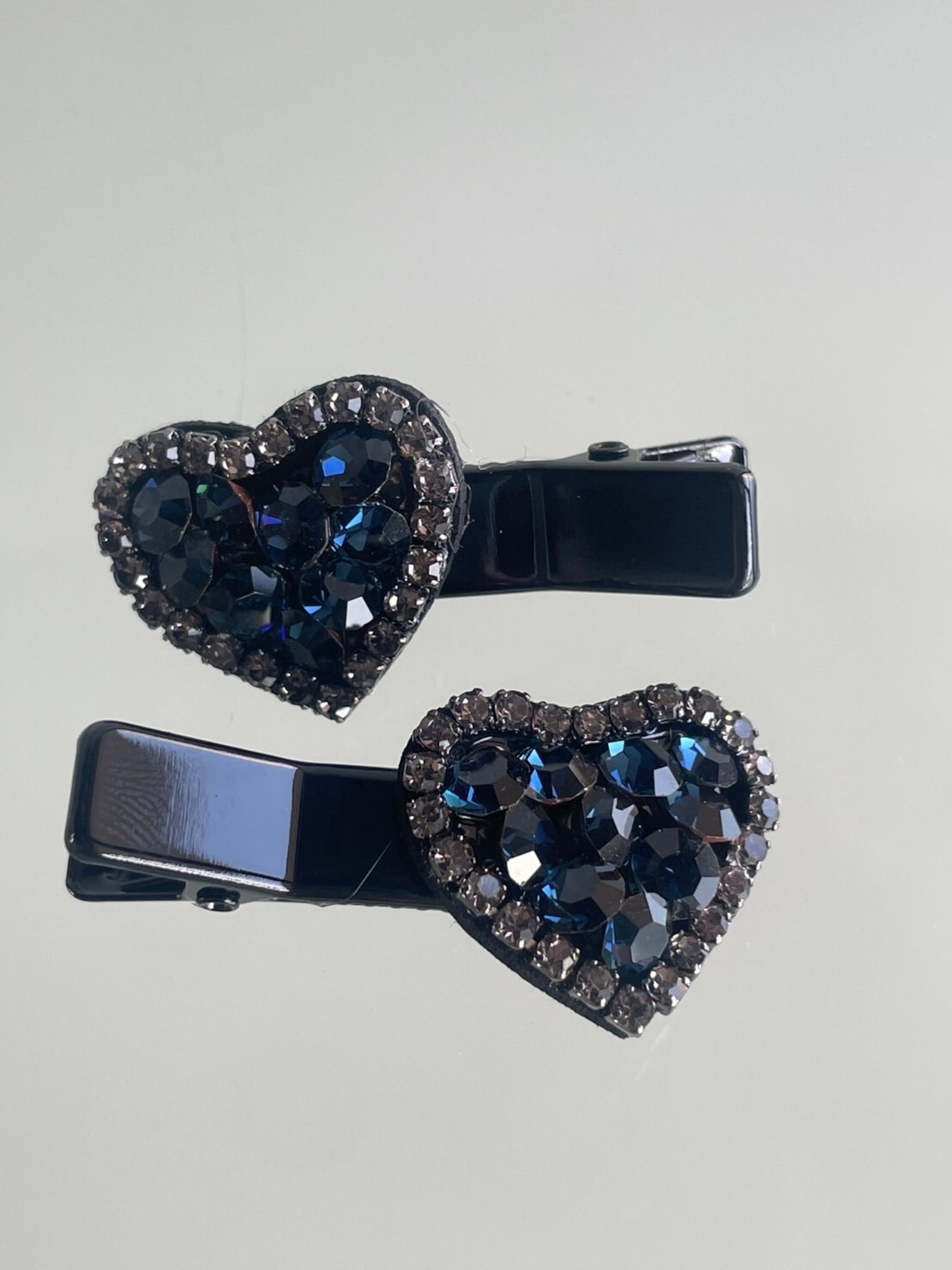 ビジューミニハートクリップ(2個セット)