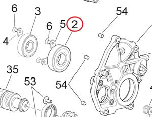 Aprilia 09～23 RSV4/Tuono 1000 /1100 Ball bearing 25x62x17 898634