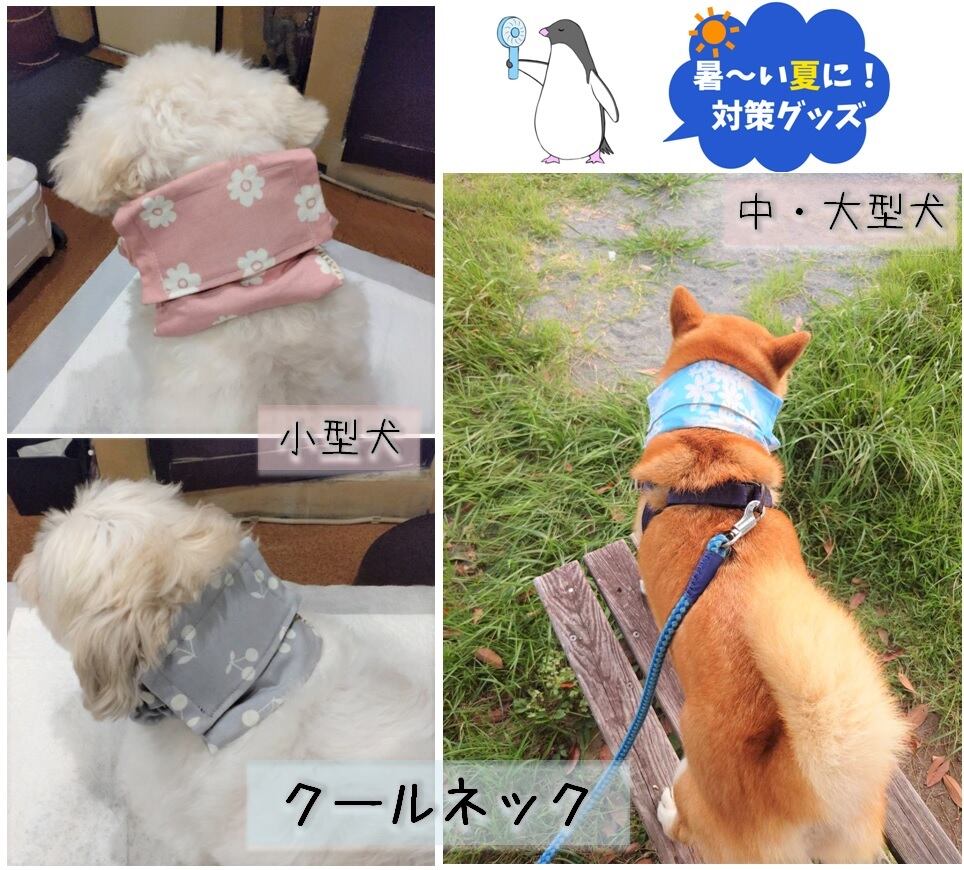 選べる生地】名入れ刺繍 クールネック ひんやり 保冷剤入れ【小型犬用