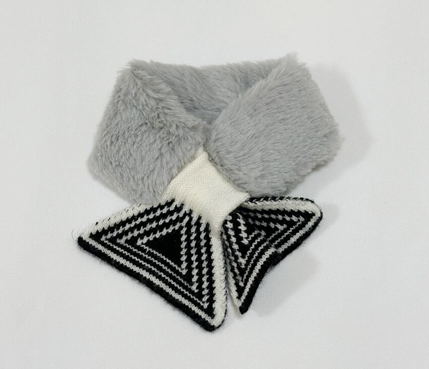 knit fur muffler 2color  / 犬 服 アクセサリー ドッグウェア 犬服 犬用 ミンク ファー ケープ マフラー 小型犬